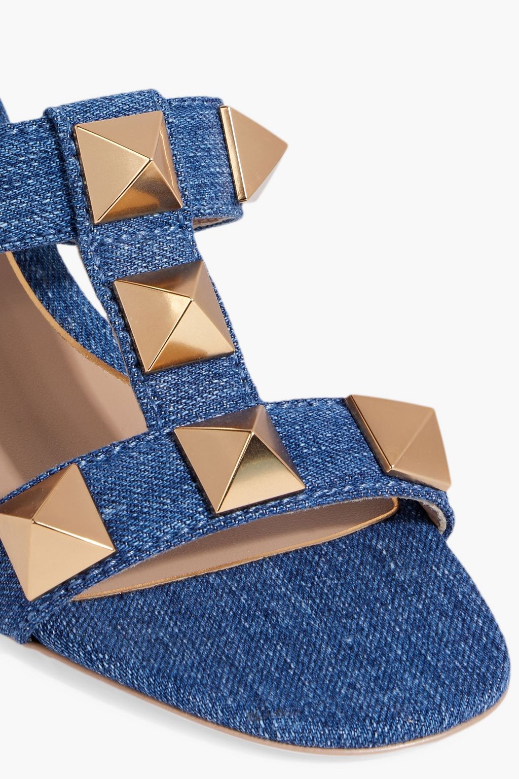 VALENTINO GARAVANI Roman Stud denim mules