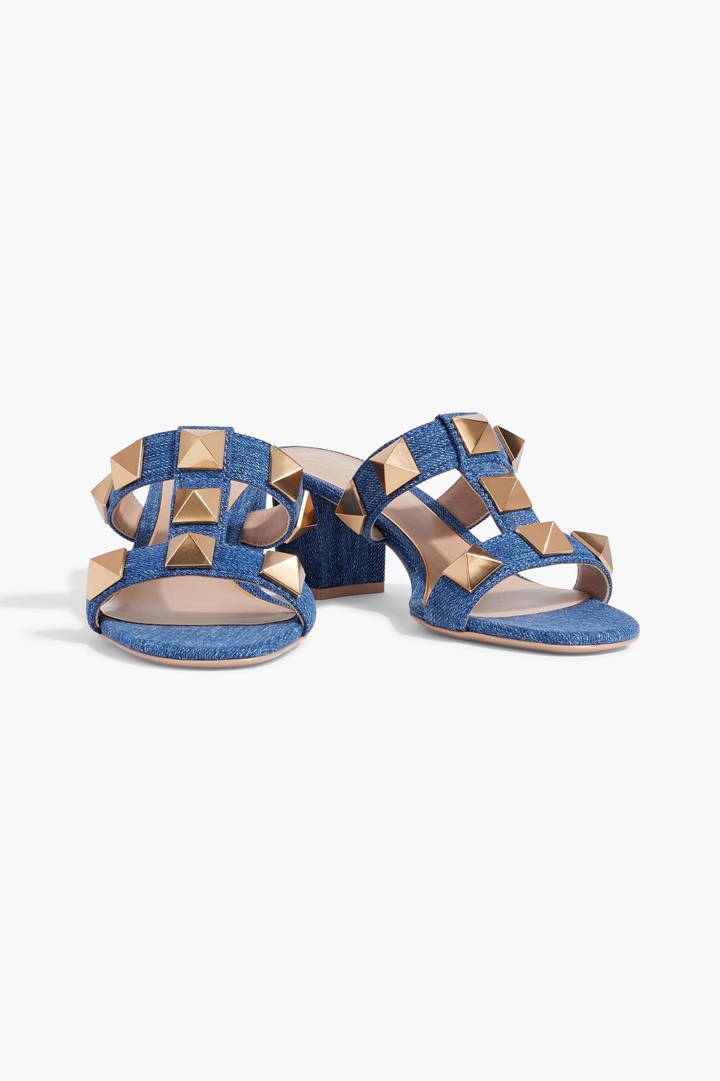 VALENTINO GARAVANI Roman Stud denim mules