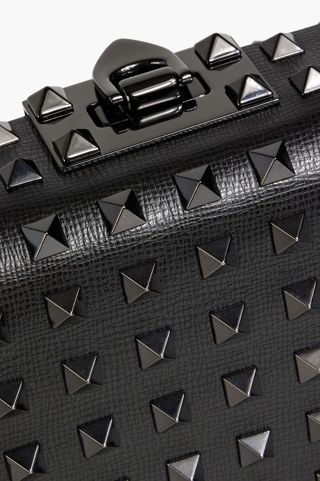 VALENTINO GARAVANI Rockstud textured-leather pouch