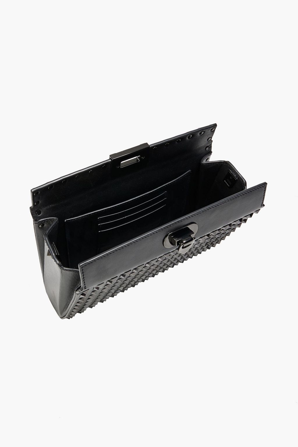VALENTINO GARAVANI Rockstud textured-leather pouch