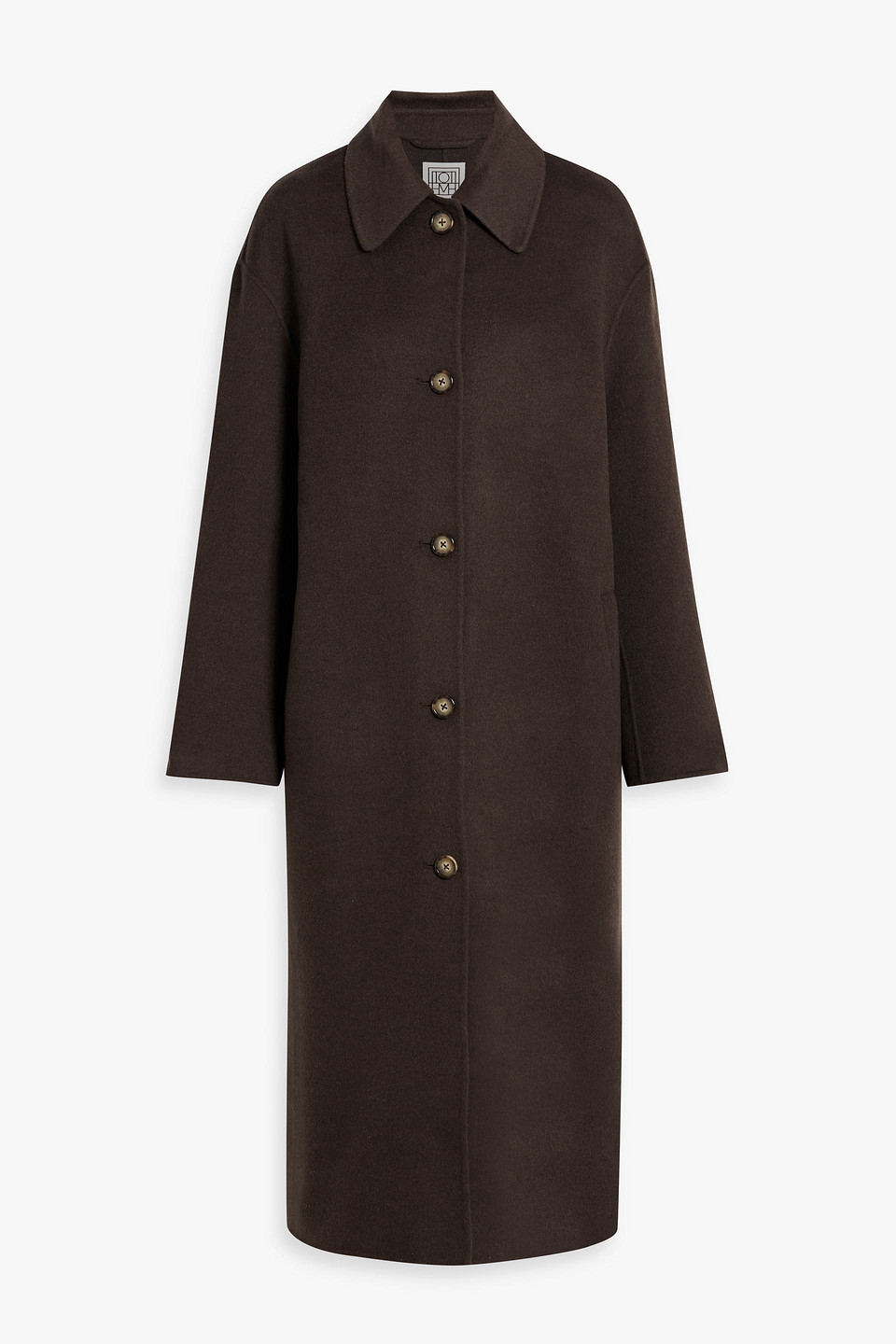 Totême Doublé Oversized Wool Coat In Brown
