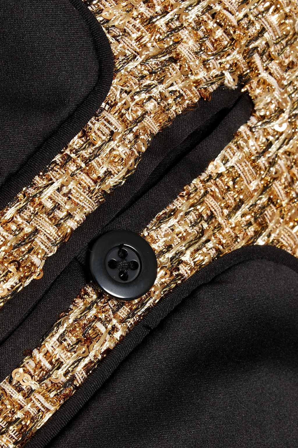 ALICE + OLIVIA Landon embellished metallic tweed jacket