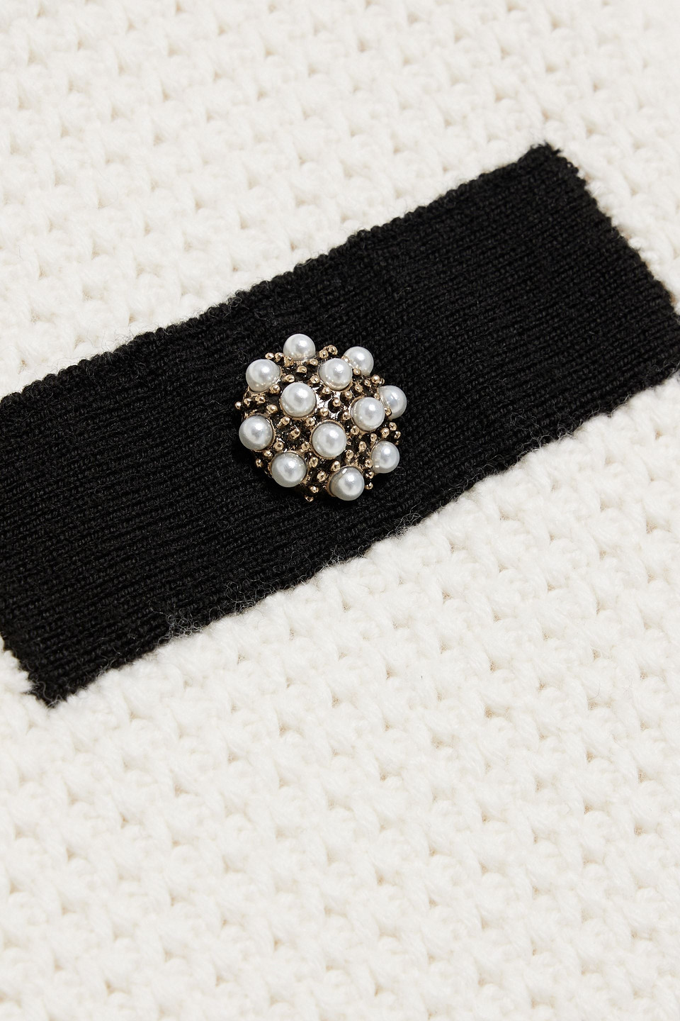 Alice And Olivia Phoebe Embellished Wool-blend Jacket In White
