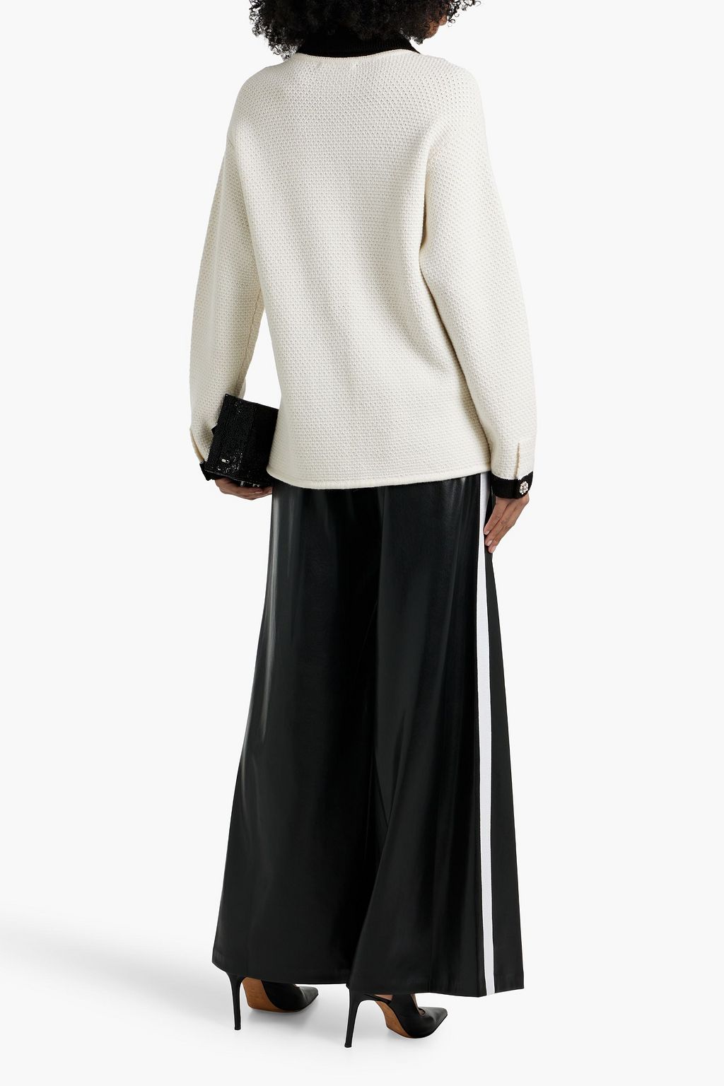 ALICE + OLIVIA Phoebe embellished wool-blend jacket