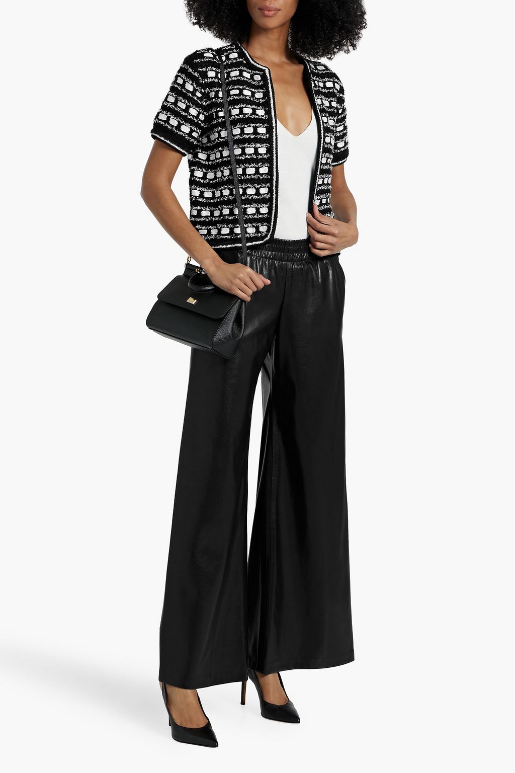 ALICE + OLIVIA Marjorie cotton-blend tweed jacket