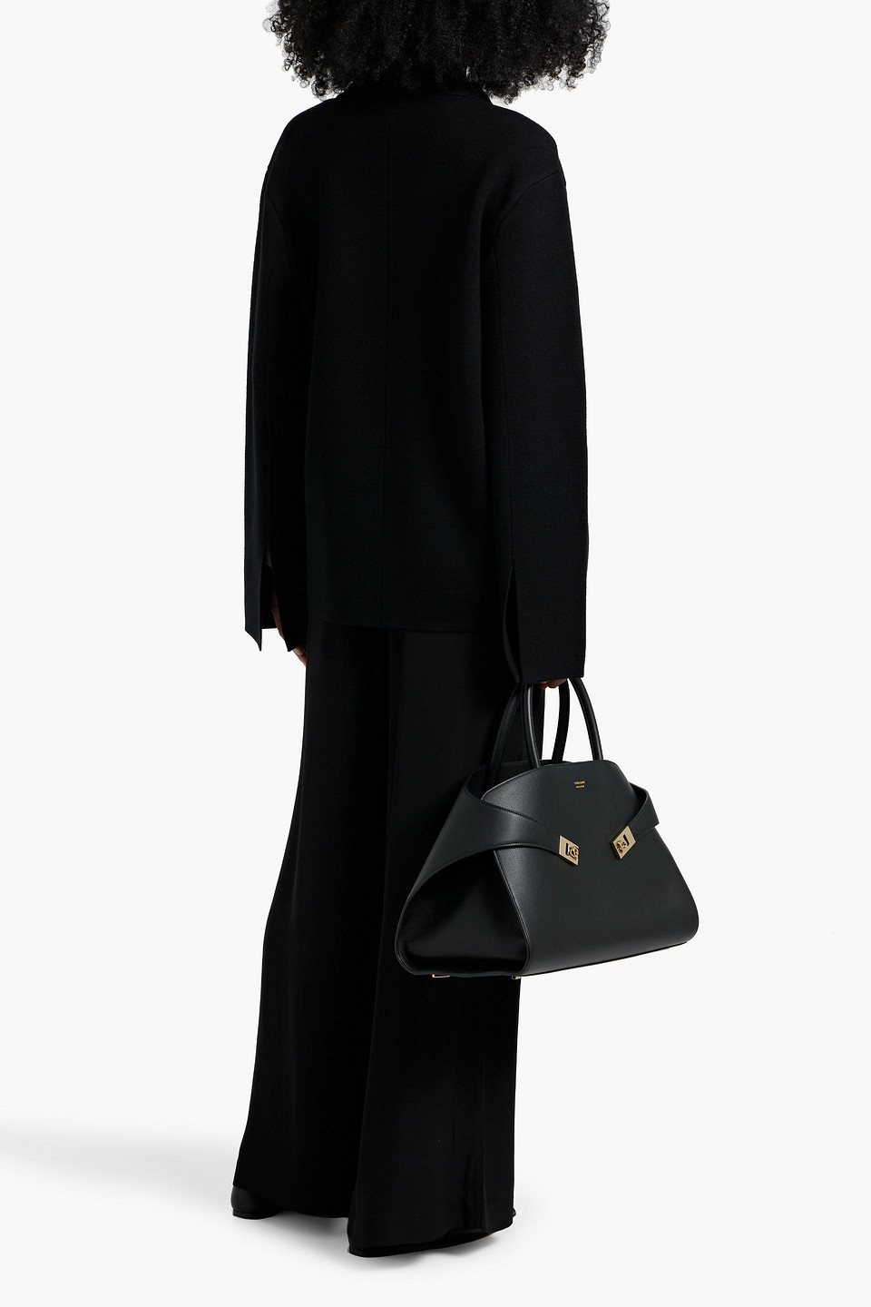 Totême Double-breasted Wool Blazer In Black