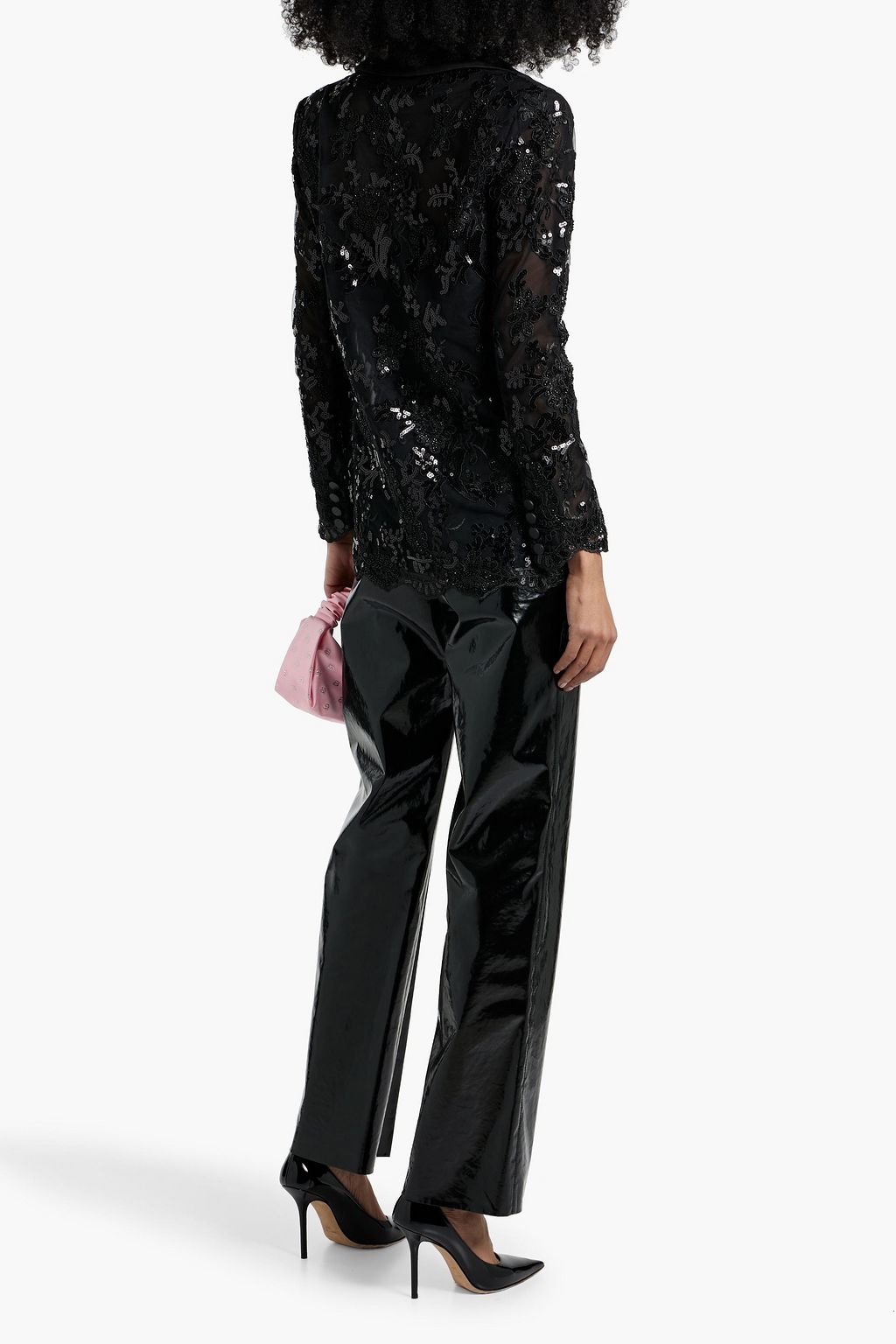 ALICE + OLIVIA Judith embellished tulle blazer