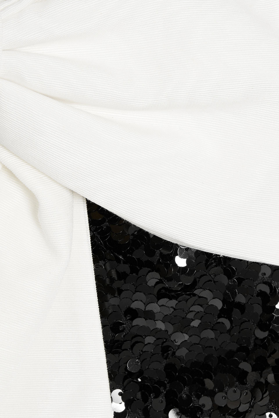 Alice And Olivia Sibella Strapless Bow-detailed Sequined Tulle Mini Dress In Black