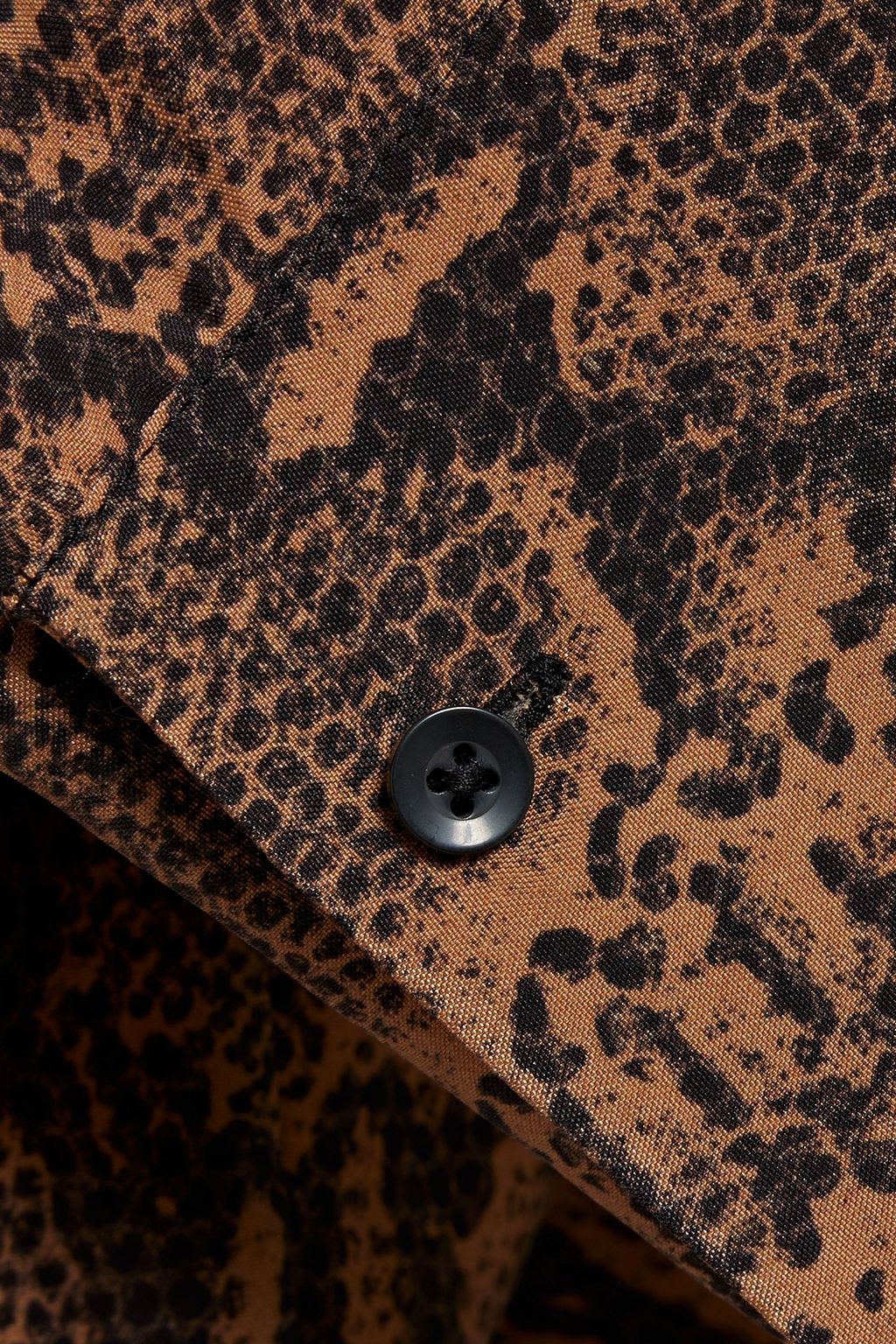 ALICE + OLIVIA Hannon cropped tie-detailed snake-print cupro shirt