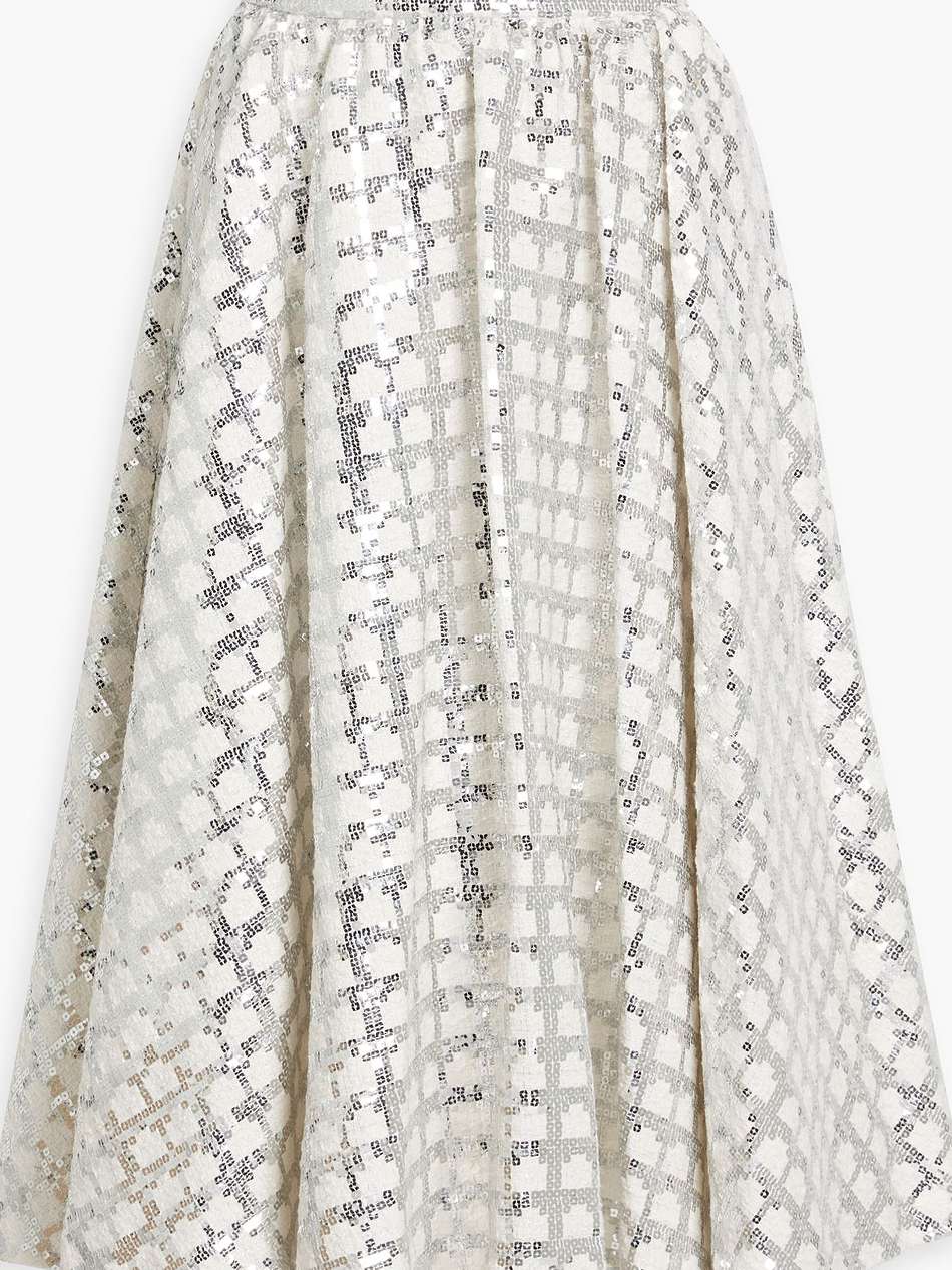 nilda sequin-embellished tweed midi skirt