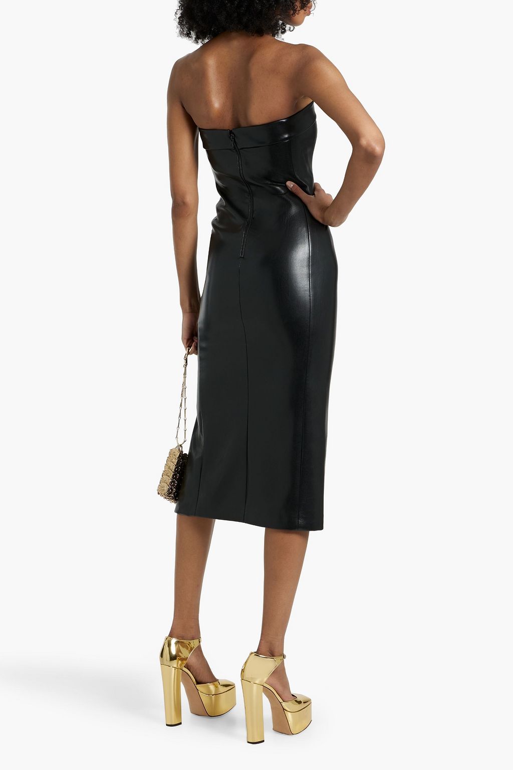 ALICE + OLIVIA Kelly strapless midi dress