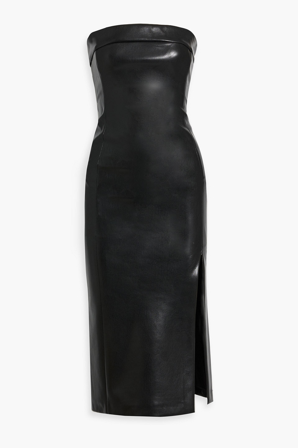 Alice And Olivia Kelly Strapless Midi Dress In Black