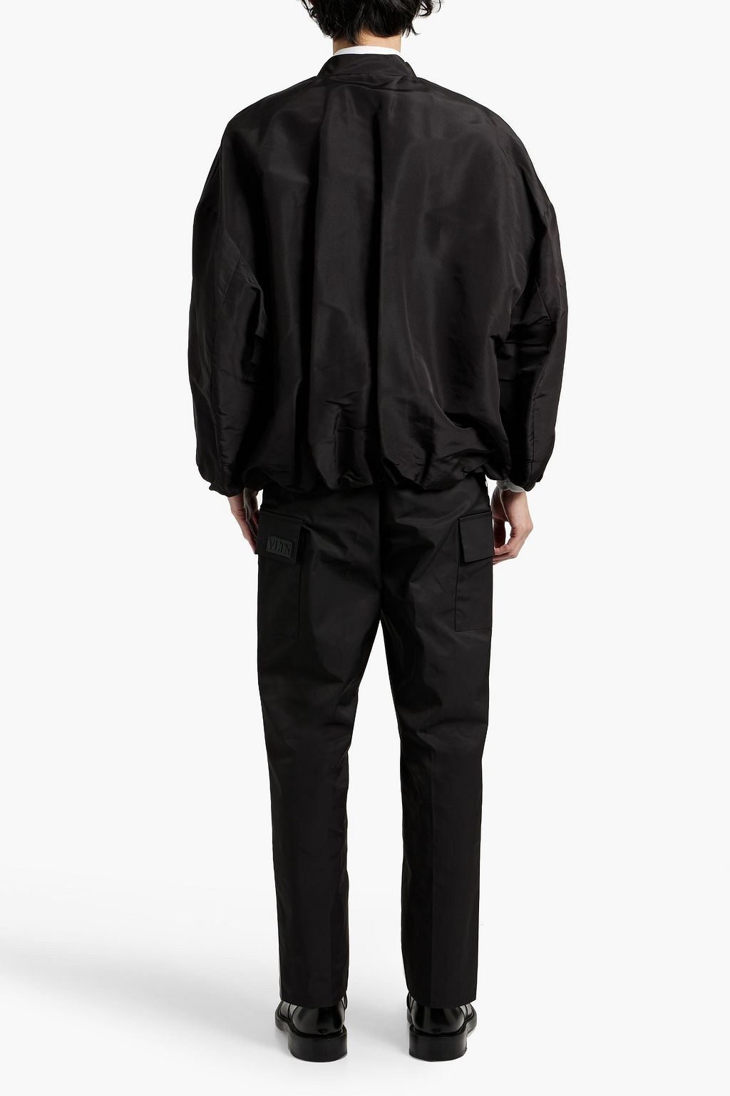 VALENTINO GARAVANI Gathered silk-faille jacket