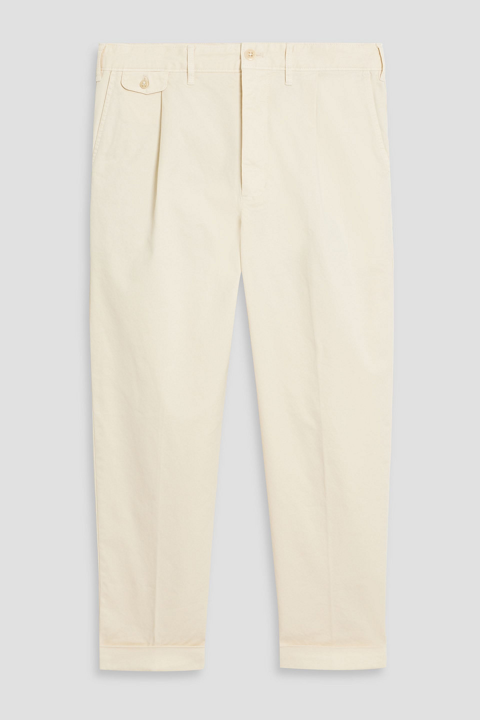 Cropped cotton-blend twill chinos