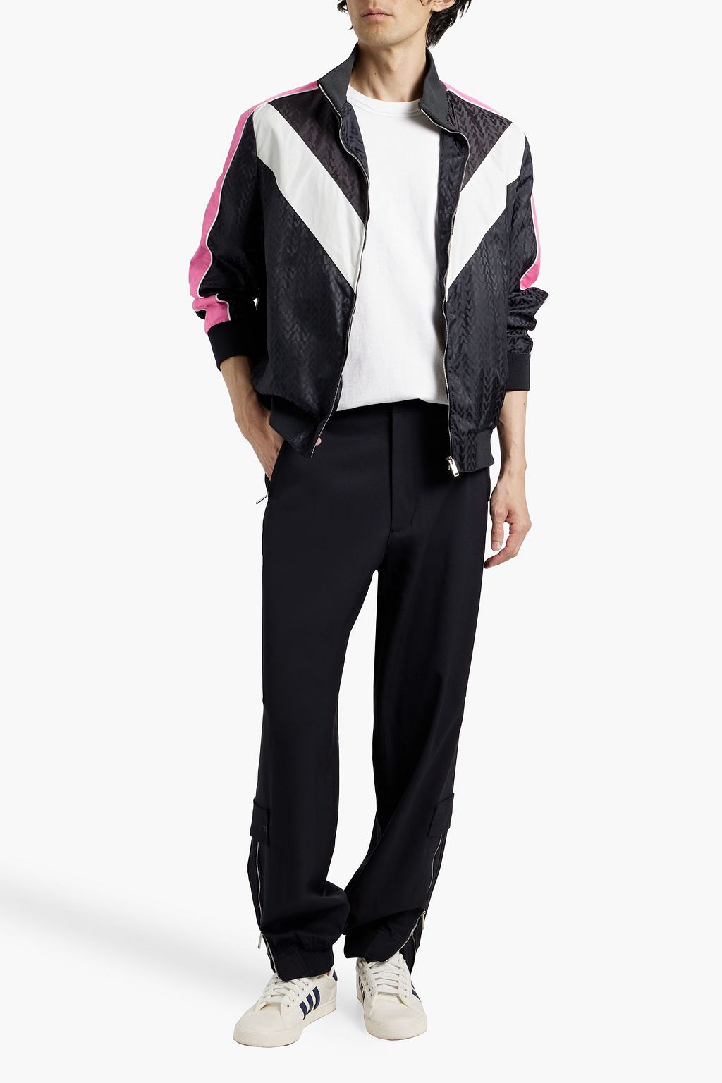 VALENTINO GARAVANI Striped jacquard track jacket