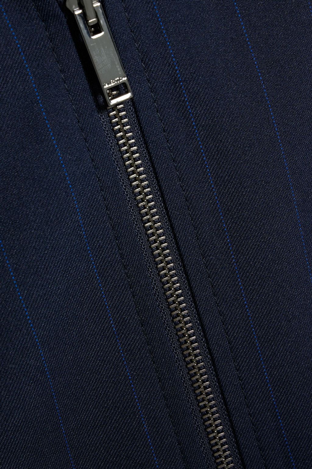VALENTINO GARAVANI Pinstriped twill hooded jacket