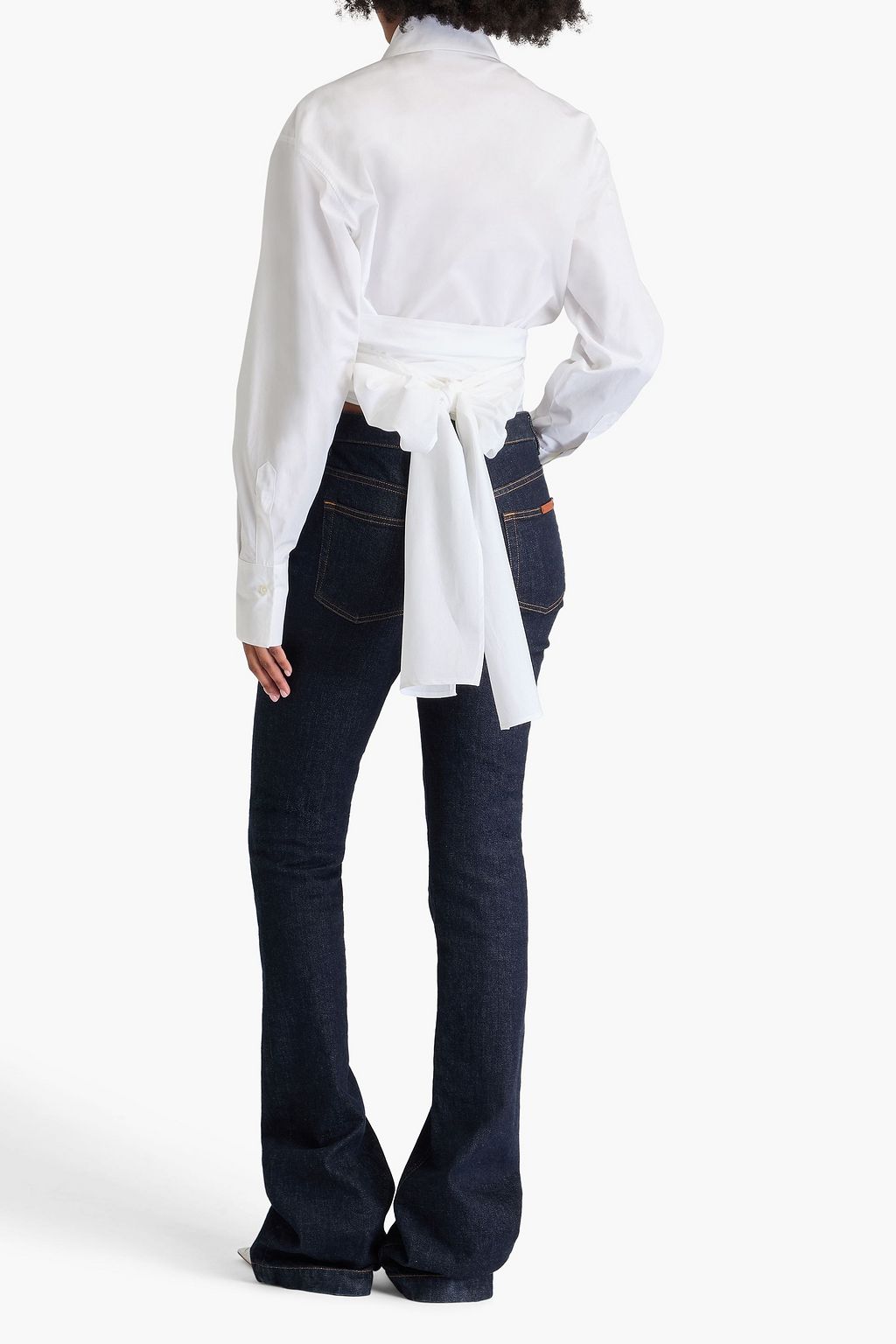 FABIANA FILIPPI Cotton-poplin wrap top