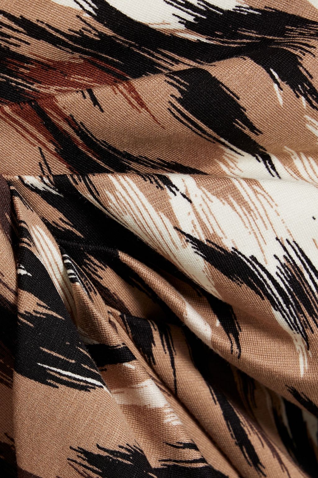 DIANE VON FURSTENBERG ジャージー ミディワンピース プリント入り メッシュパネル