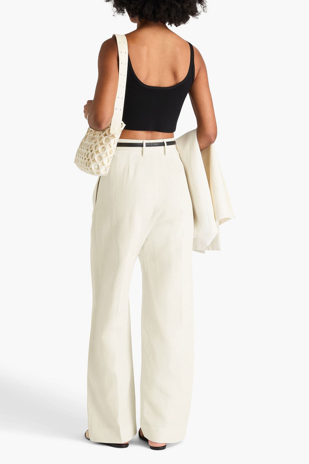 FABIANA FILIPPI Linen-blend wide-leg pants