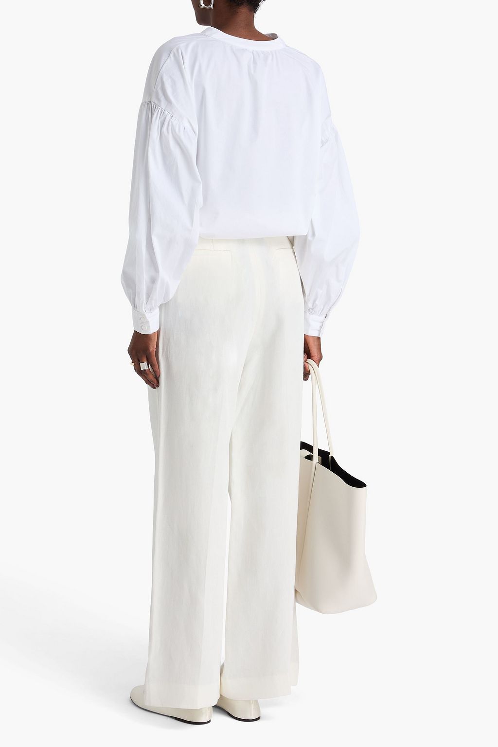 FABIANA FILIPPI Pleated twill wide-leg pants