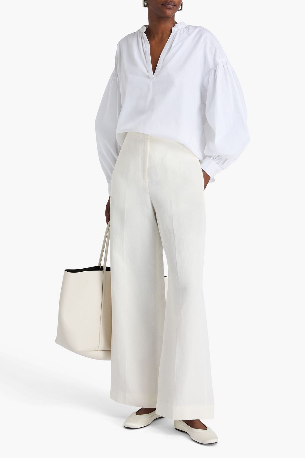 FABIANA FILIPPI Pleated twill wide-leg pants