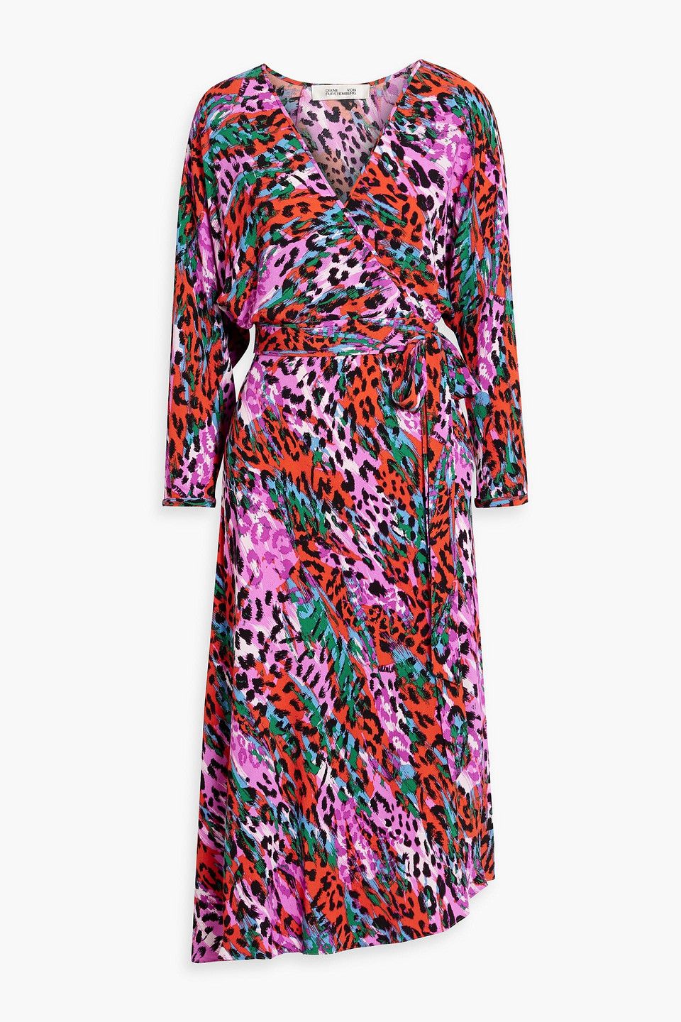 Diane Von Furstenberg Eloise Wrap-effect Printed Crepe Midi Dress