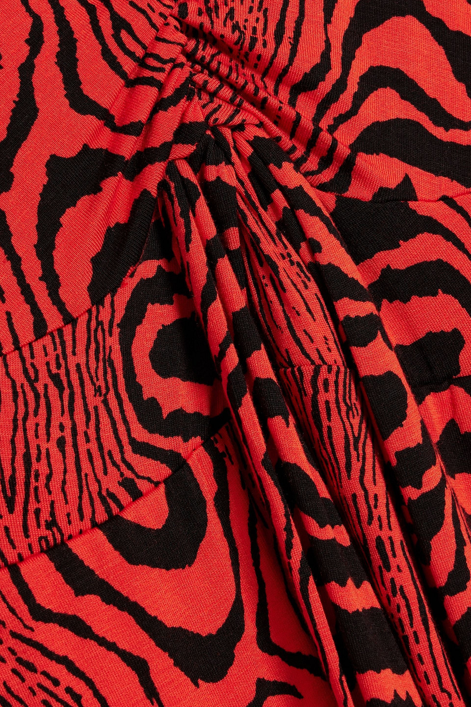 Diane Von Furstenberg Aurelia Zebra-print Stretch-jersey Wide-leg Jumpsuit