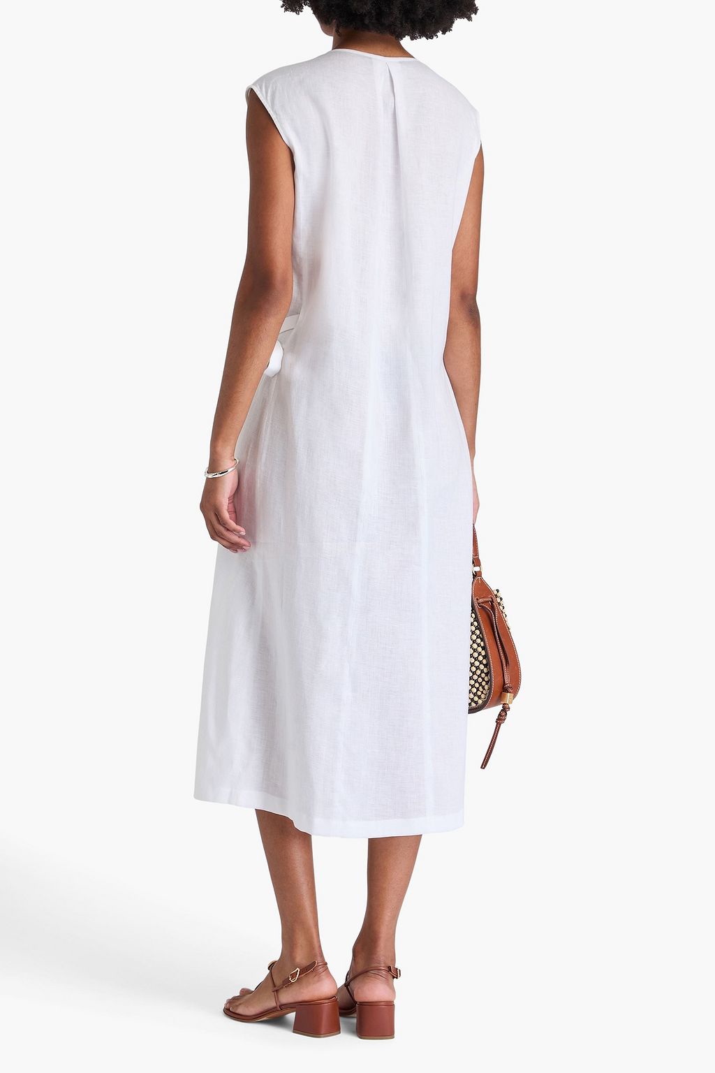 FABIANA FILIPPI Linen midi wrap dress
