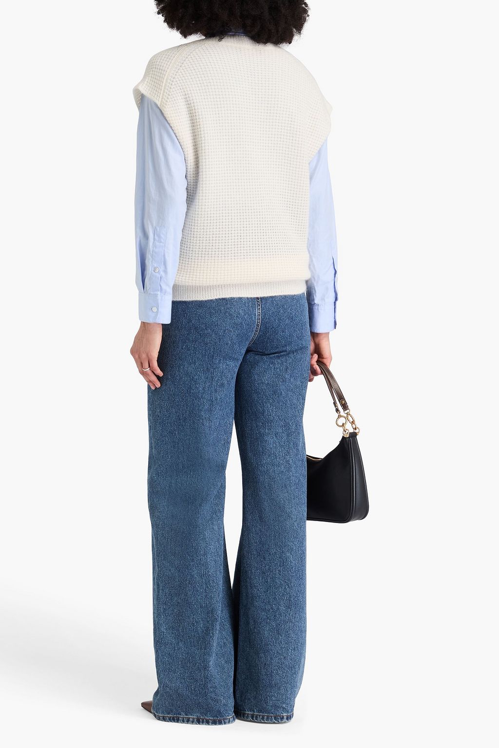 FABIANA FILIPPI Waffle-knit mohair-blend vest