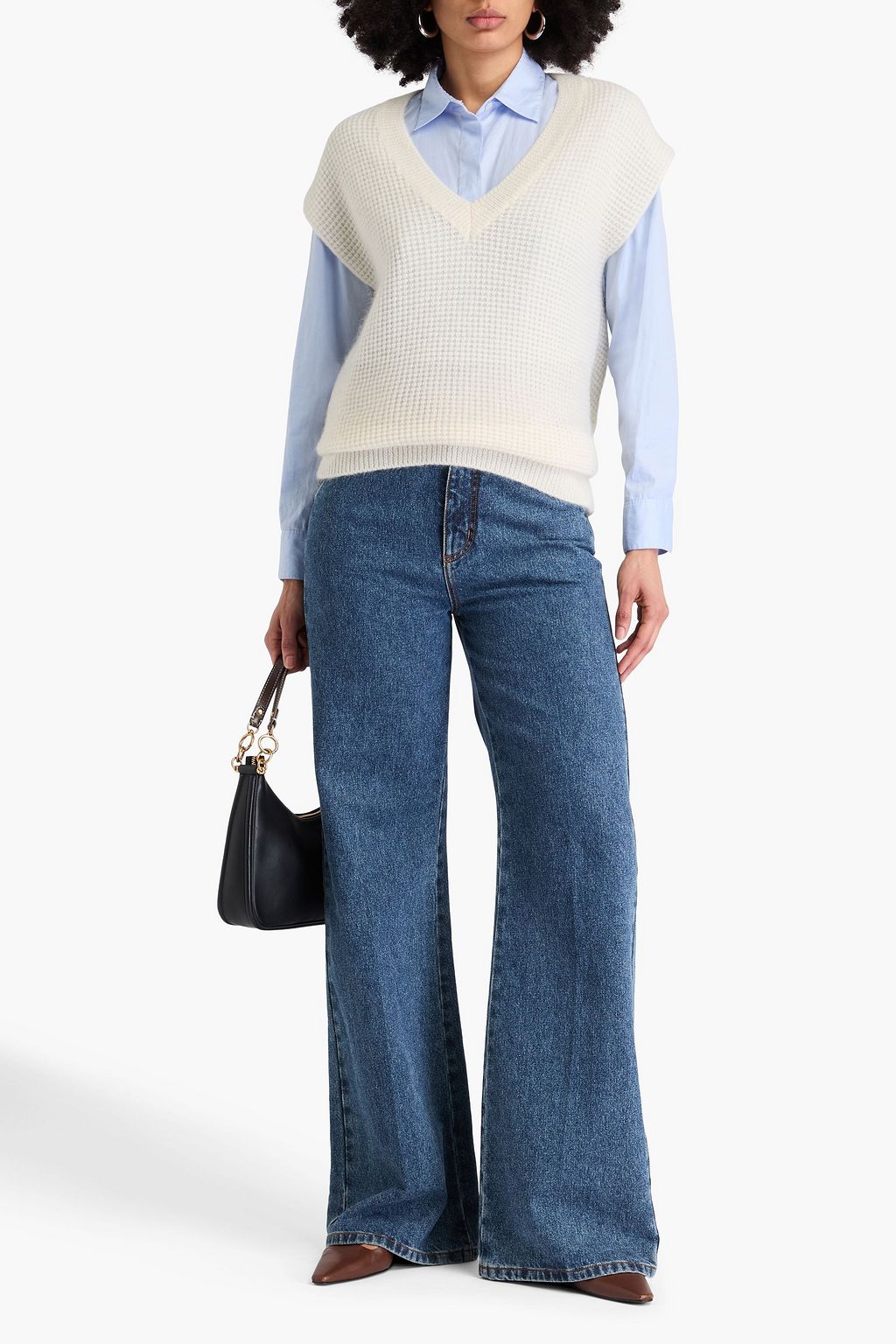 FABIANA FILIPPI Waffle-knit mohair-blend vest