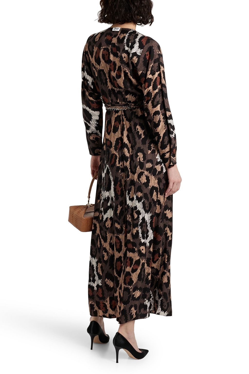 DIANE VON FURSTENBERG クレープ マキシラップドレス リバーシブル プリント入り
