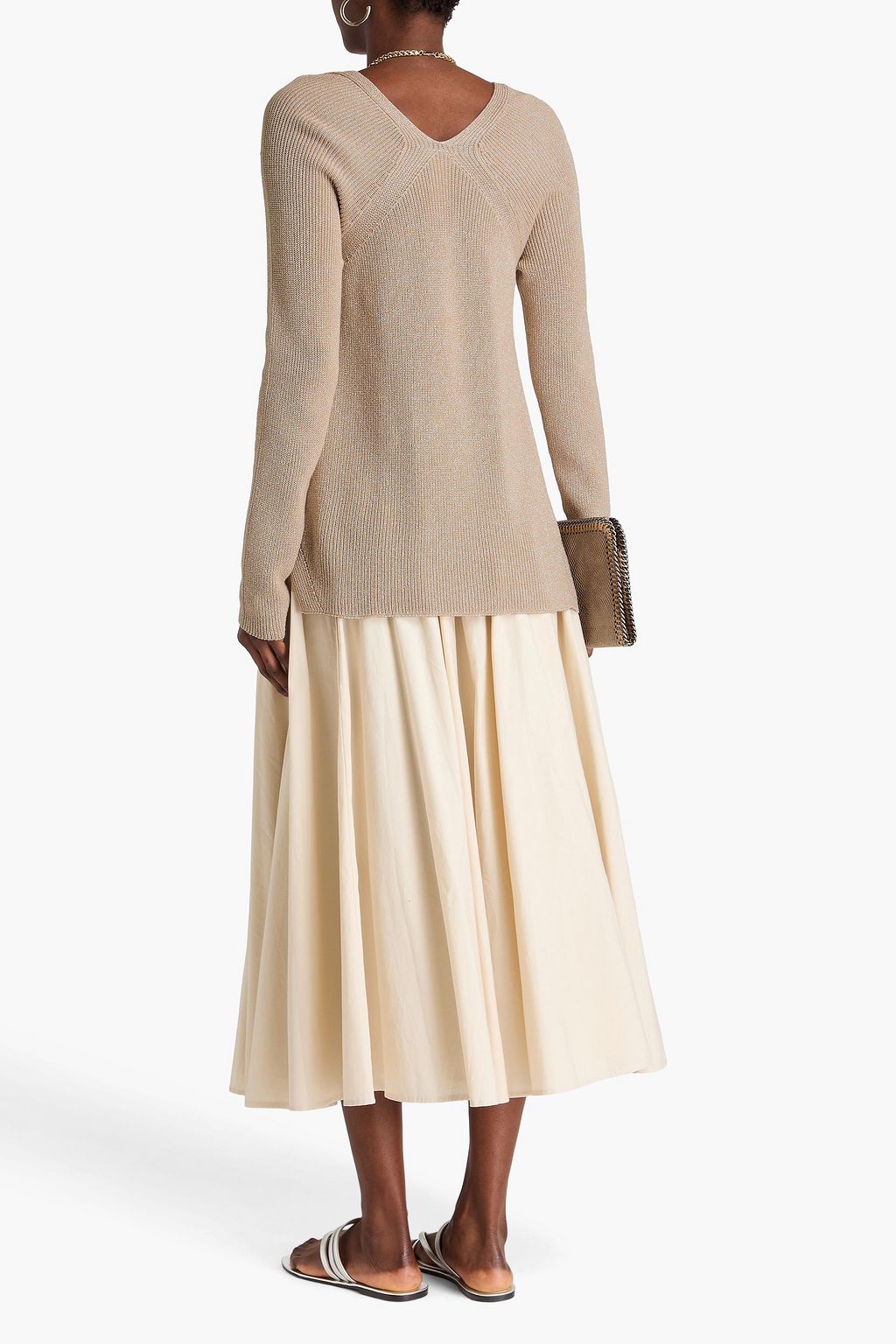 FABIANA FILIPPI Metallic cotton-blend sweater