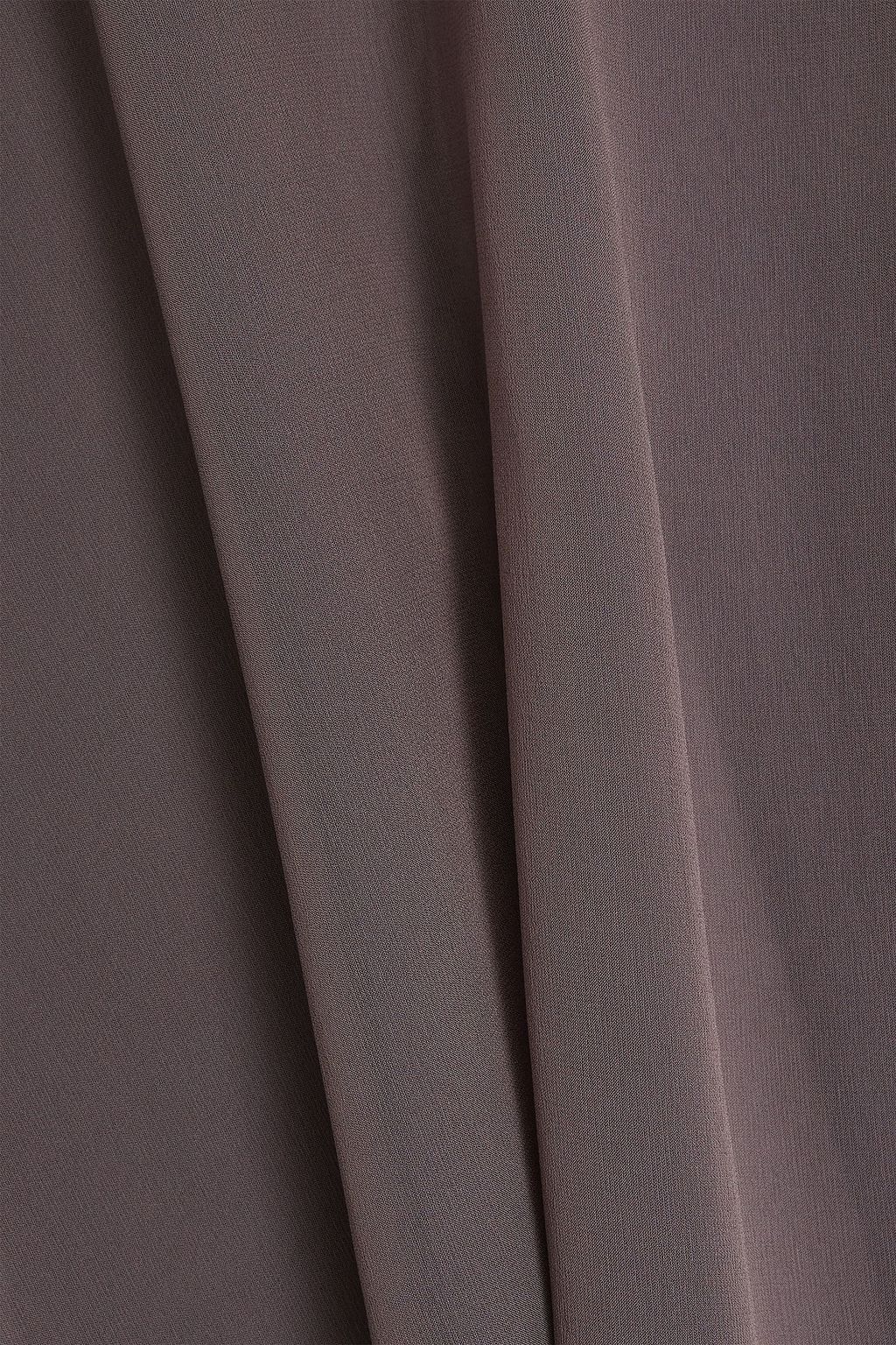 FABIANA FILIPPI Pussy-bow cupro and silk-blend georgette blouse