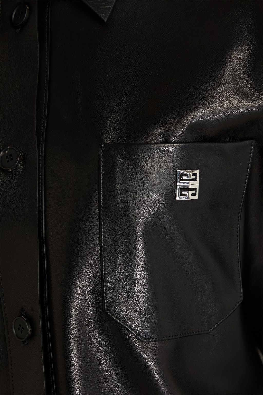 GIVENCHY Cropped leather shirt