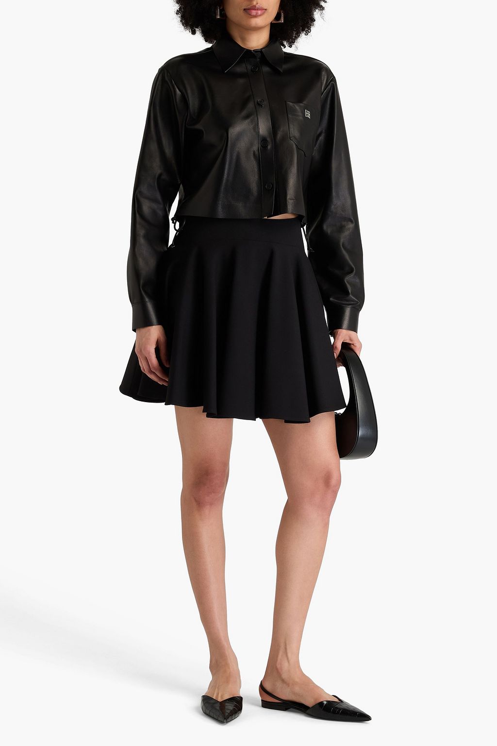 GIVENCHY Cropped leather shirt