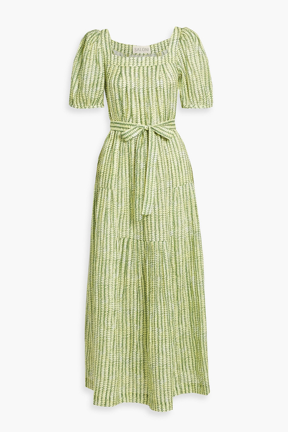 Saloni Yashi Printed Linen Midi Dress