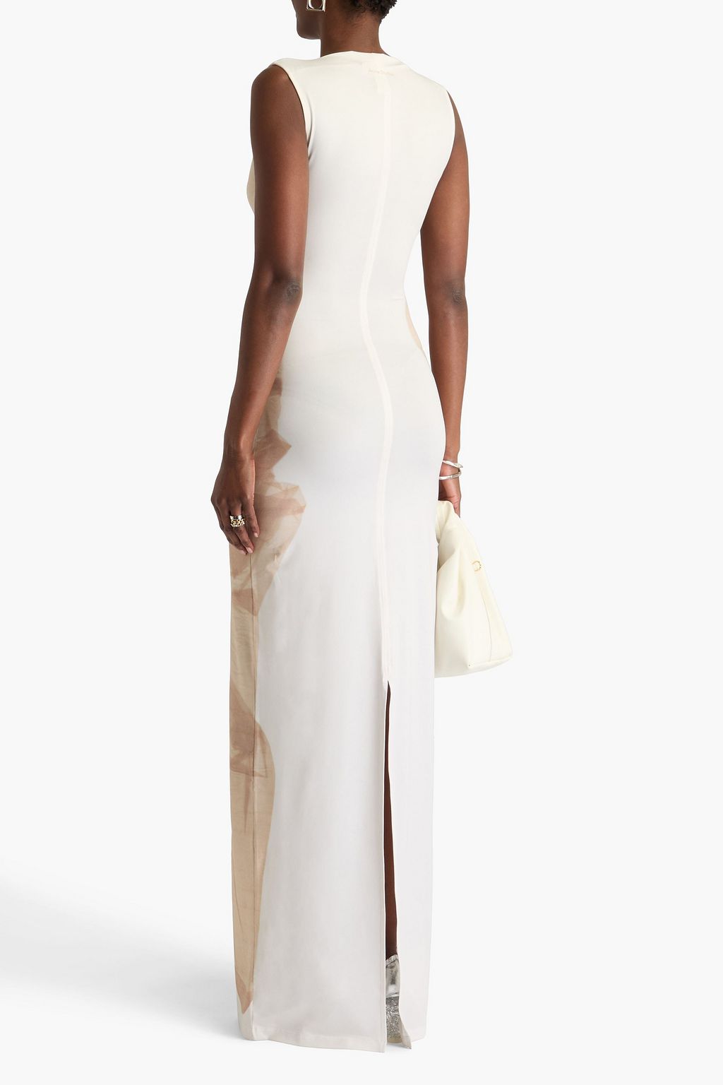 ACNE STUDIOS Drapiertes Maxikleid aus Stretch-Jersey mit Print