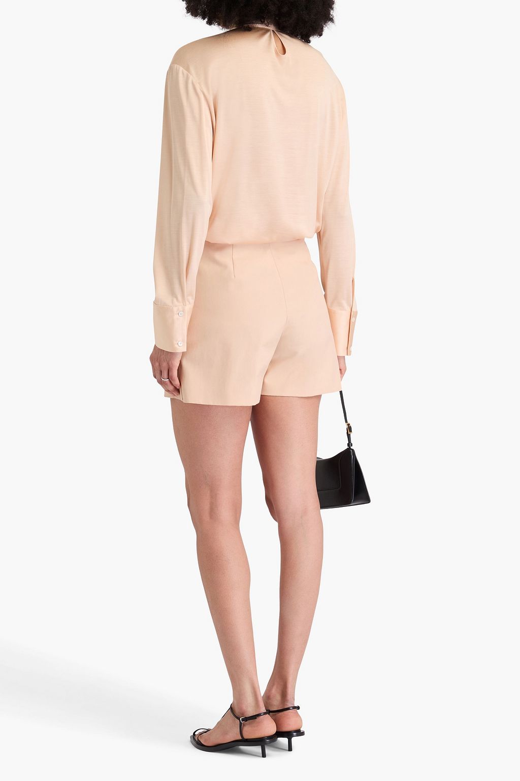 FABIANA FILIPPI Oberteil aus Seiden-Jersey mit Schluppe