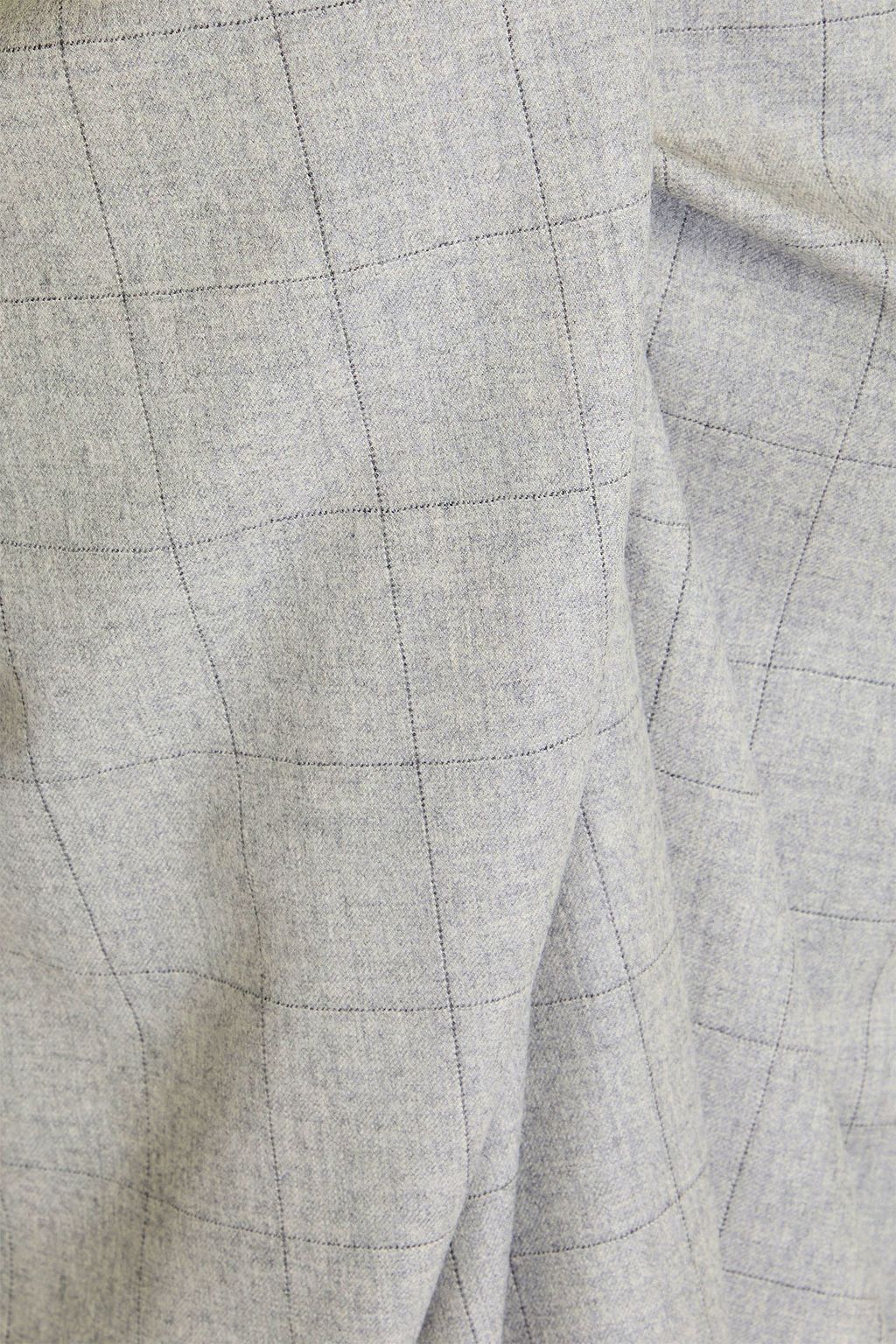 DRIES VAN NOTEN ウールフランネル ミディスカート ツイスト入り ピンストライプ