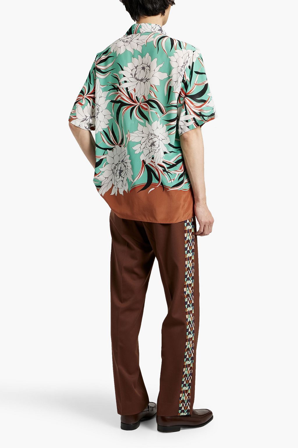 VALENTINO GARAVANI ウール混 パンツ プリント入り
