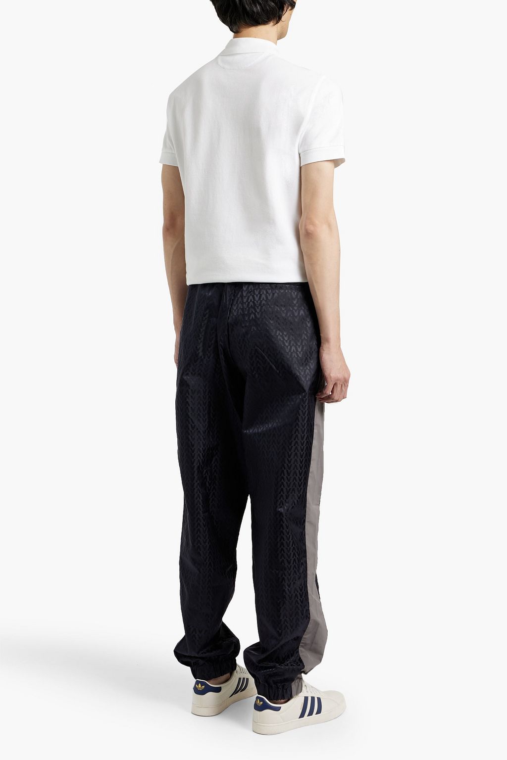 VALENTINO GARAVANI Shell-paneled logo-jacquard track pants