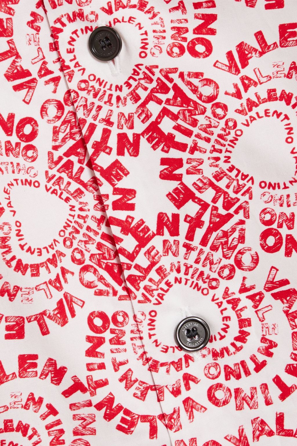VALENTINO GARAVANI Logo-print cotton-poplin shirt