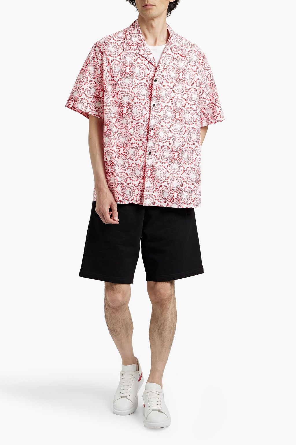 VALENTINO GARAVANI Logo-print cotton-poplin shirt