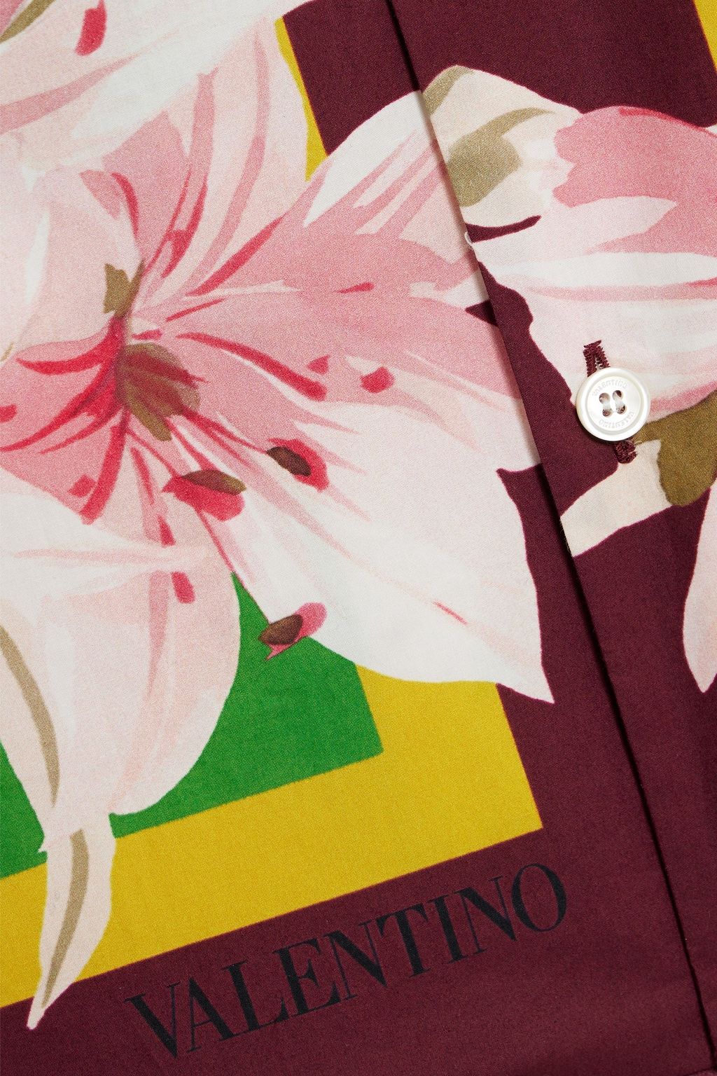VALENTINO GARAVANI Floral-print cotton-poplin shirt