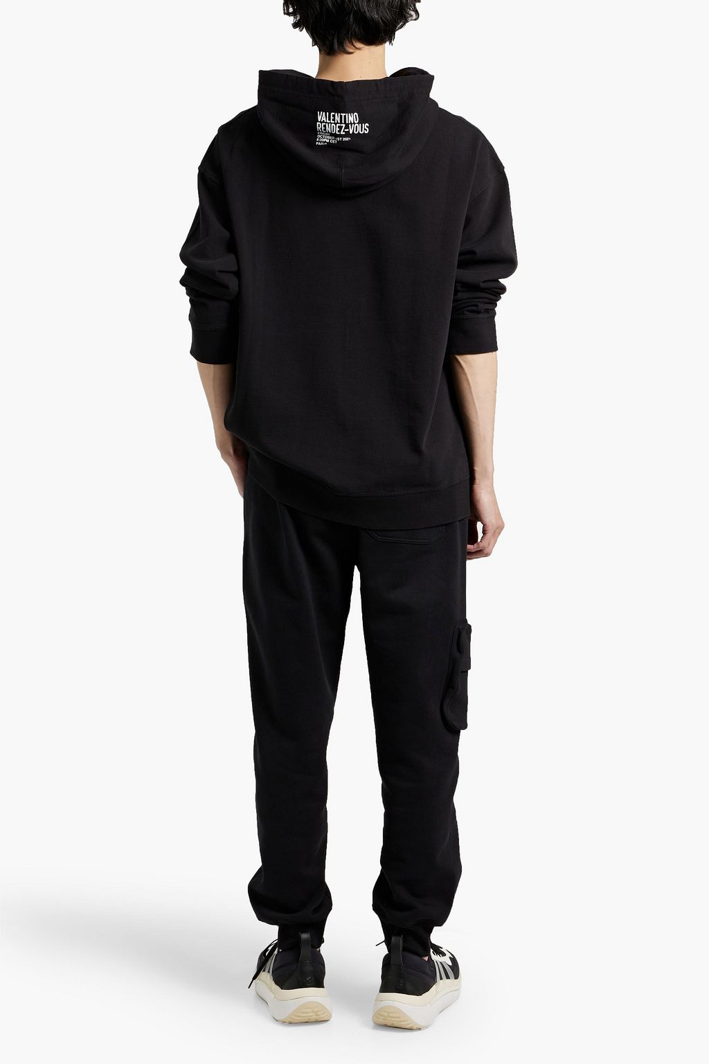 VALENTINO GARAVANI Printed French cotton-terry hoodie