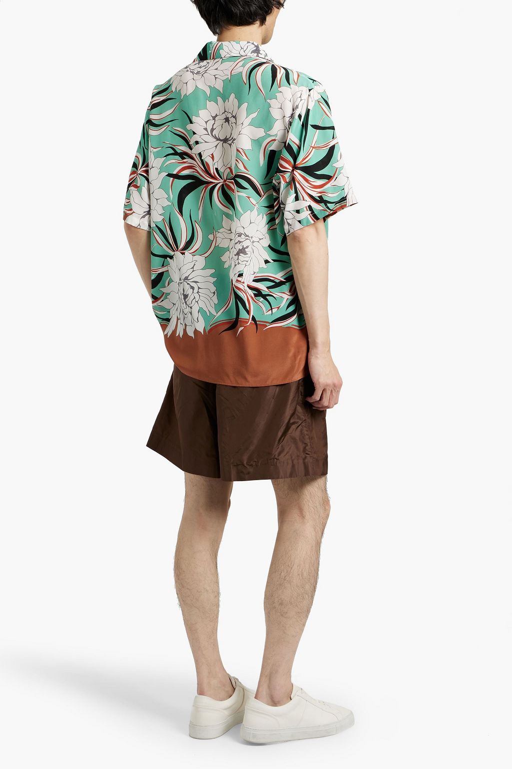 VALENTINO GARAVANI Floral-print silk-crepe shirt