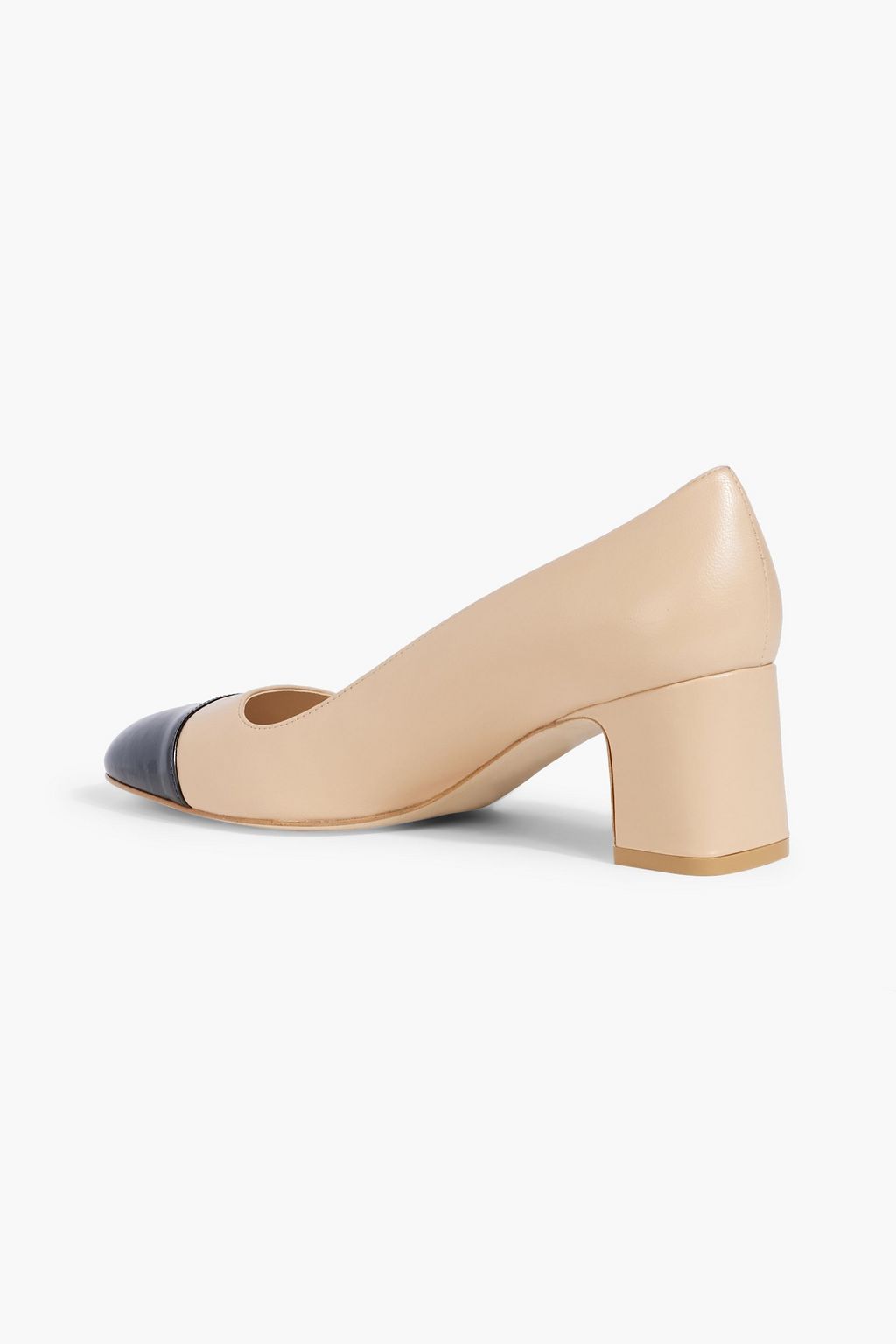 STUART WEITZMAN Milla smooth and patent-leather pumps