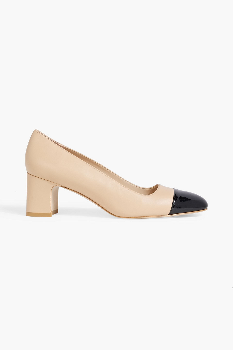 Stuart Weitzman Milla Smooth And Patent-leather Pumps