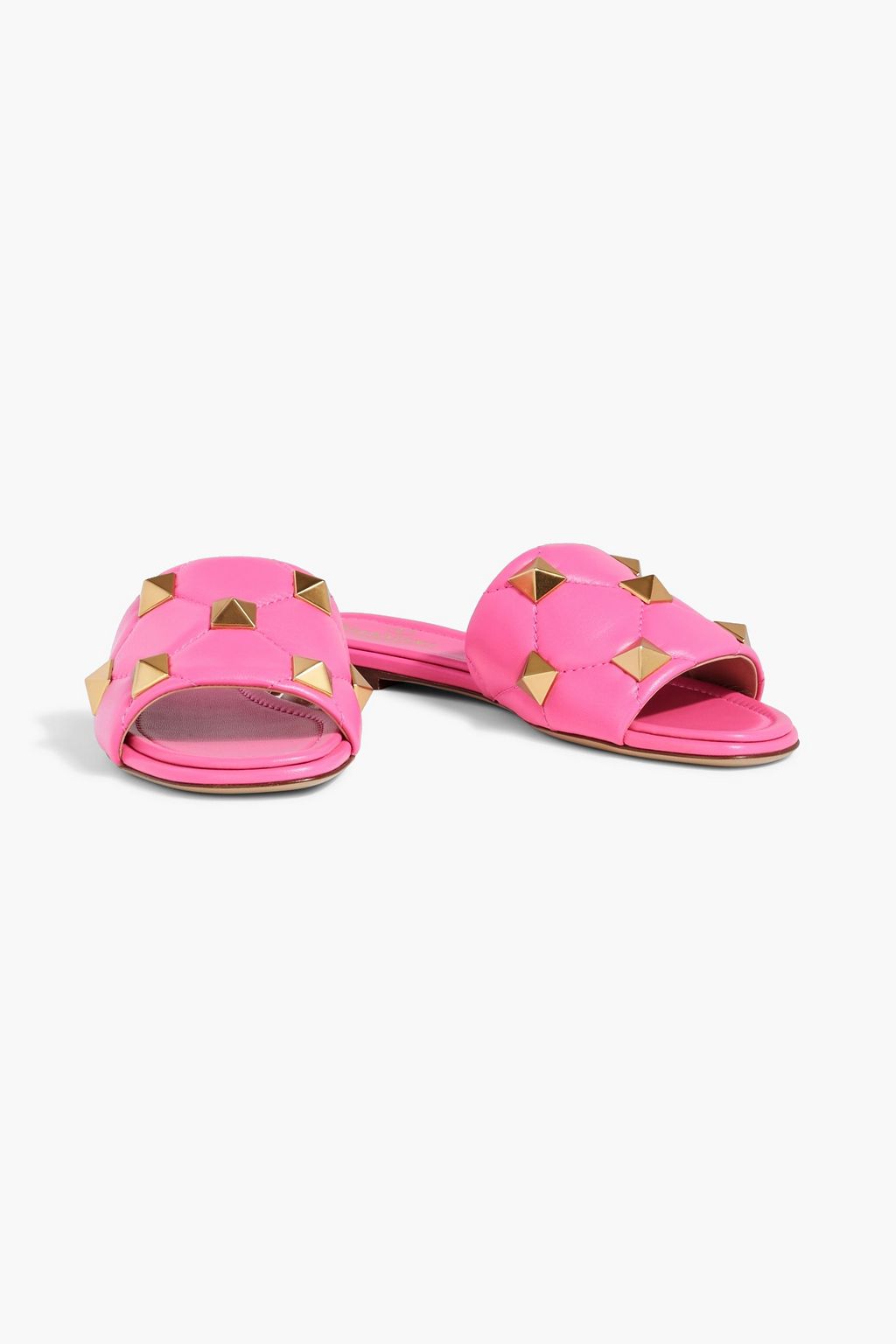 VALENTINO GARAVANI Roman Stud quilted leather slides