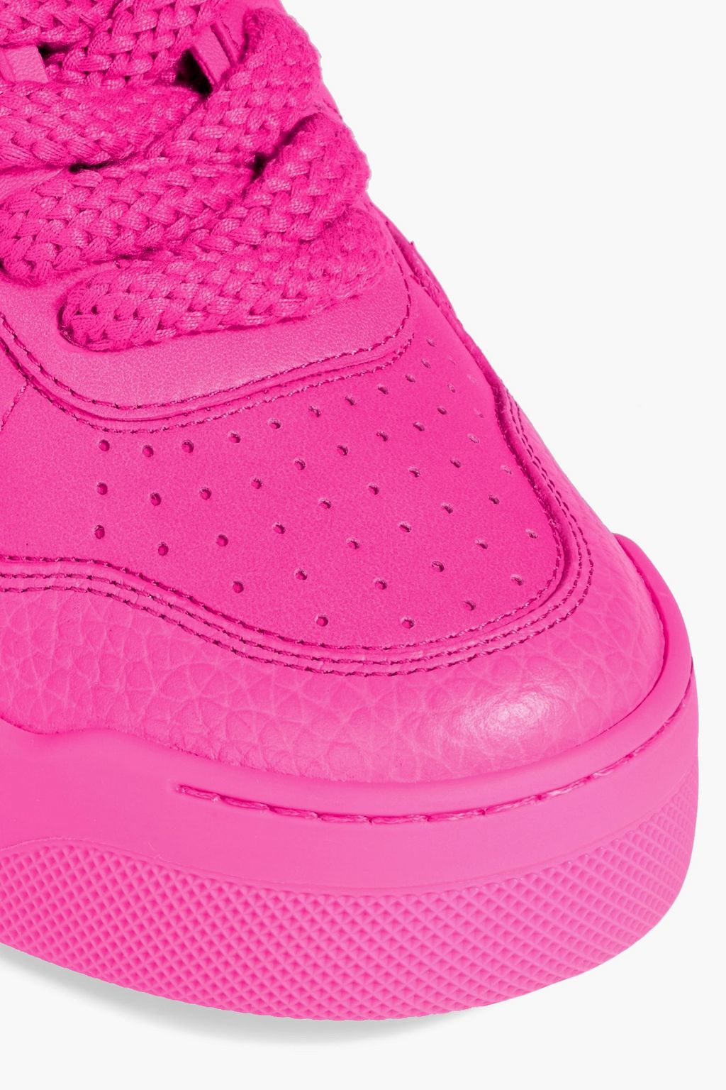 VALENTINO GARAVANI One Stud smooth and pebbled-leather sneakers